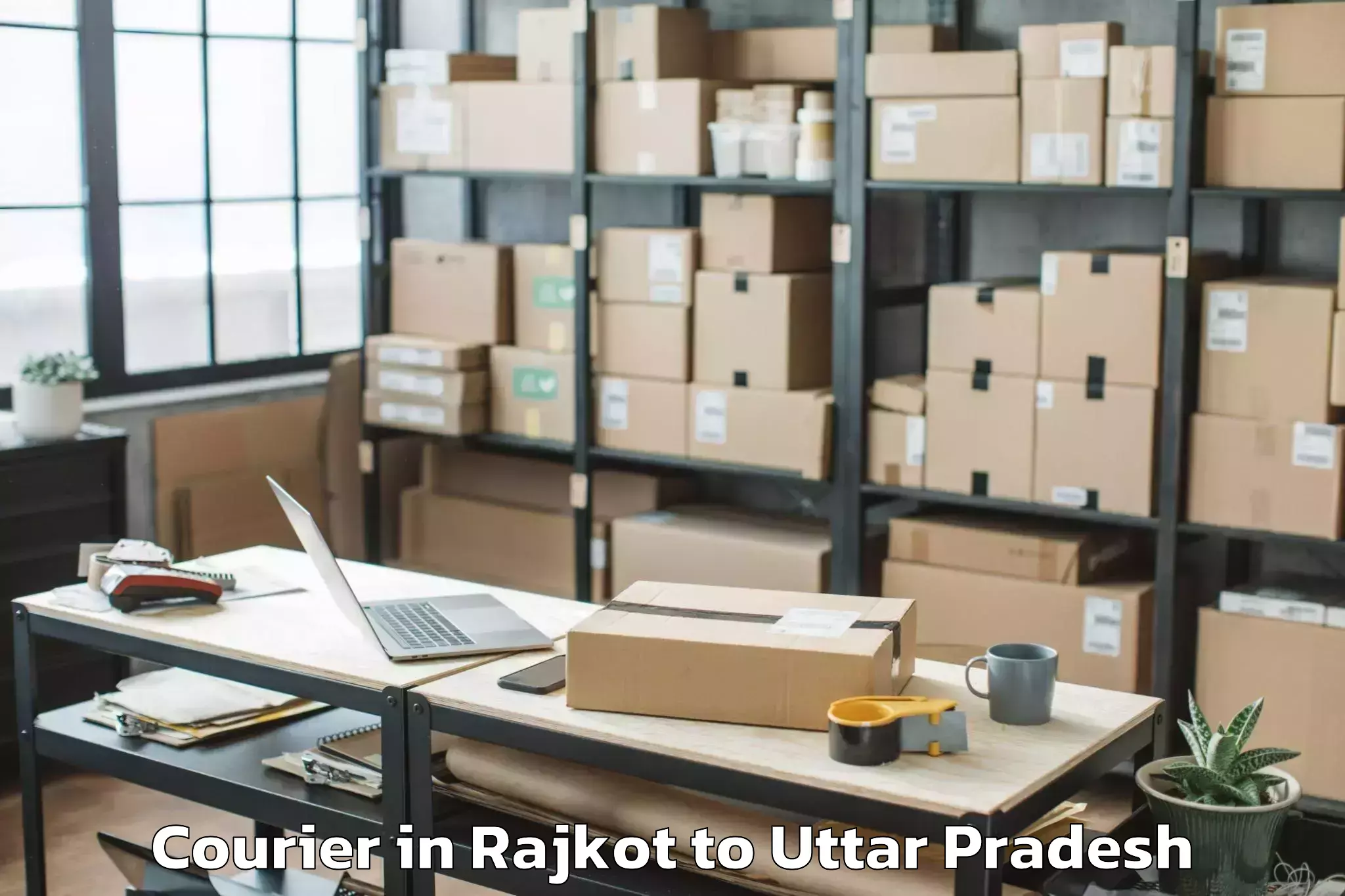 Affordable Rajkot to Mangalayatan University Aligar Courier